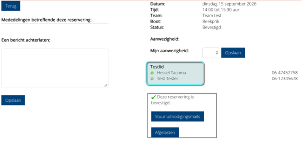 Mijn DeGrift - Team-reservering toewijzen